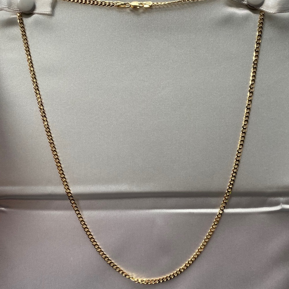 20 inch 2.7mm 14k gold curb chain